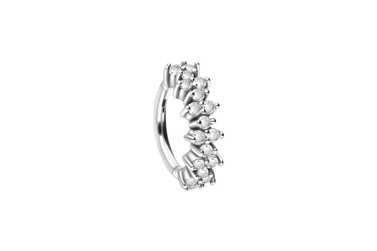 Chirurgenstahl Segmentring Clicker Piercing EINGEFASSTE KRISTALLE